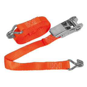 Sealey TD0845J Ratchet Strap Polyester Webbing 25mm x 4.5m 800kg Breaking Strength