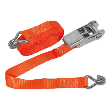 Sealey TD0845J Ratchet Strap Polyester Webbing 25mm x 4.5m 800kg Breaking Strength