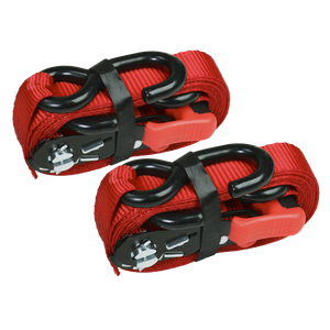 Sealey TD1202SR Slide Ratchet Strap Polyester Webbing with S-Hooks 32mm x 3m 1200kg Breaking Strength - additional view 9