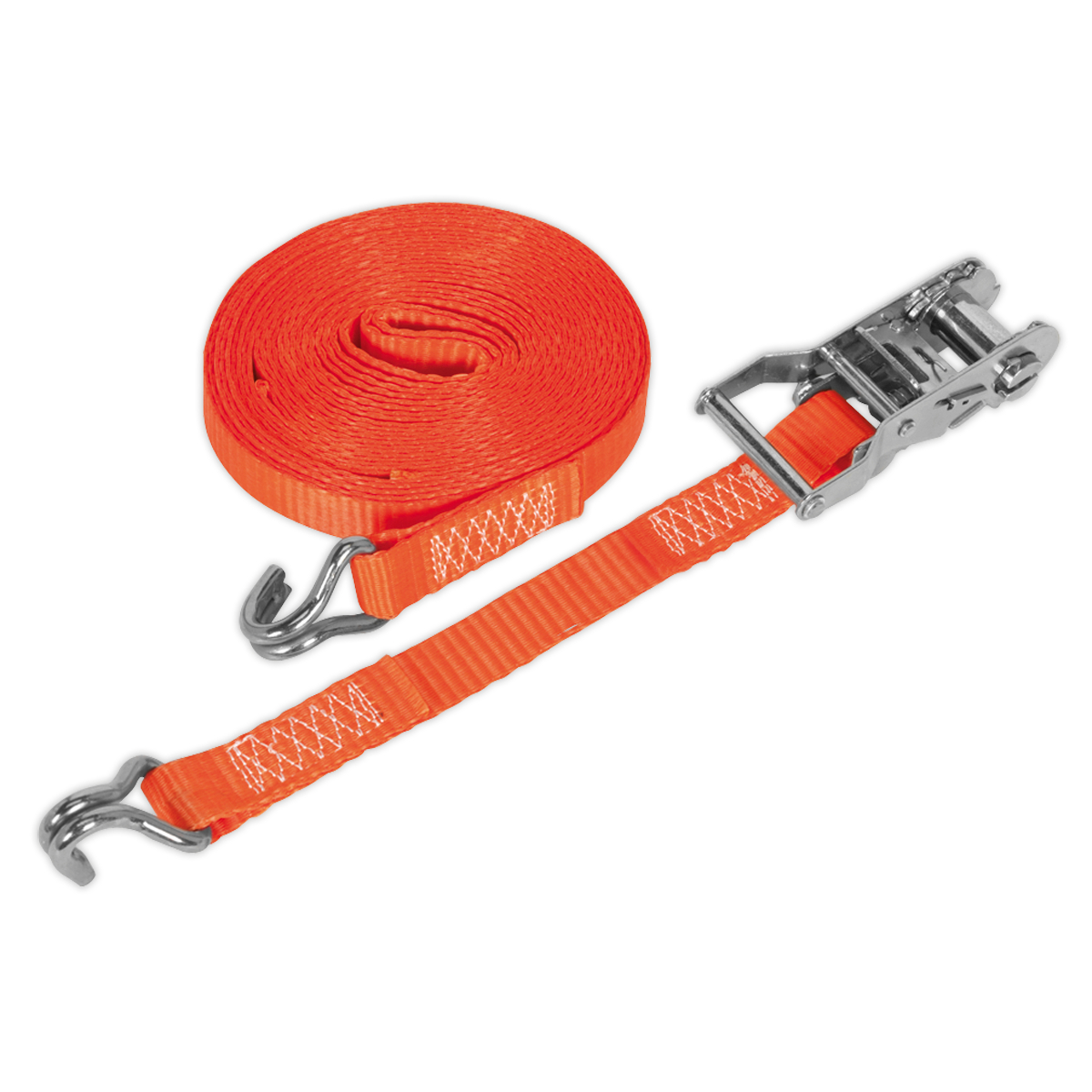 Sealey TD1510J Ratchet Strap Polyester Webbing 25mm x 10m 1500kg Breaking Strength