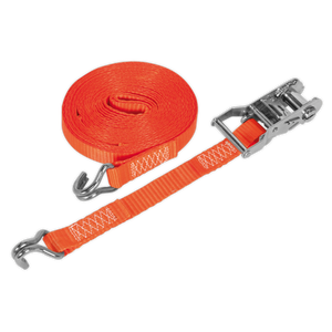 Sealey TD1510J Ratchet Strap Polyester Webbing 25mm x 10m 1500kg Breaking Strength