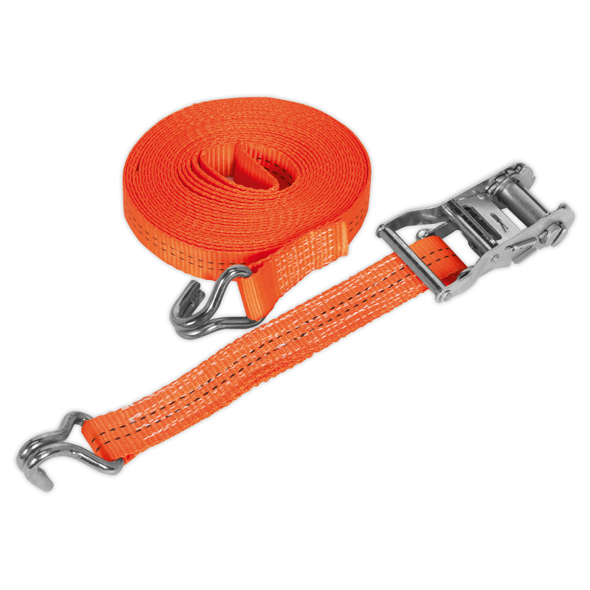 Sealey TD2010J Ratchet Strap Polyester Webbing 35mm x 10m 2000kg Breaking Strength