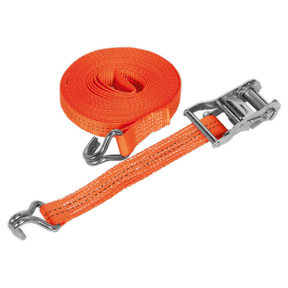 Sealey TD2010J Ratchet Strap Polyester Webbing 35mm x 10m 2000kg Breaking Strength