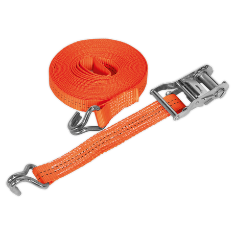 Sealey TD2010J Ratchet Strap Polyester Webbing 35mm x 10m 2000kg Breaking Strength