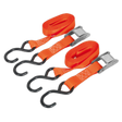 Sealey TD2525CS Cam Buckle Strap Polyester Webbing with S-Hooks 25mm x 2.5m 250kg Breaking Strength