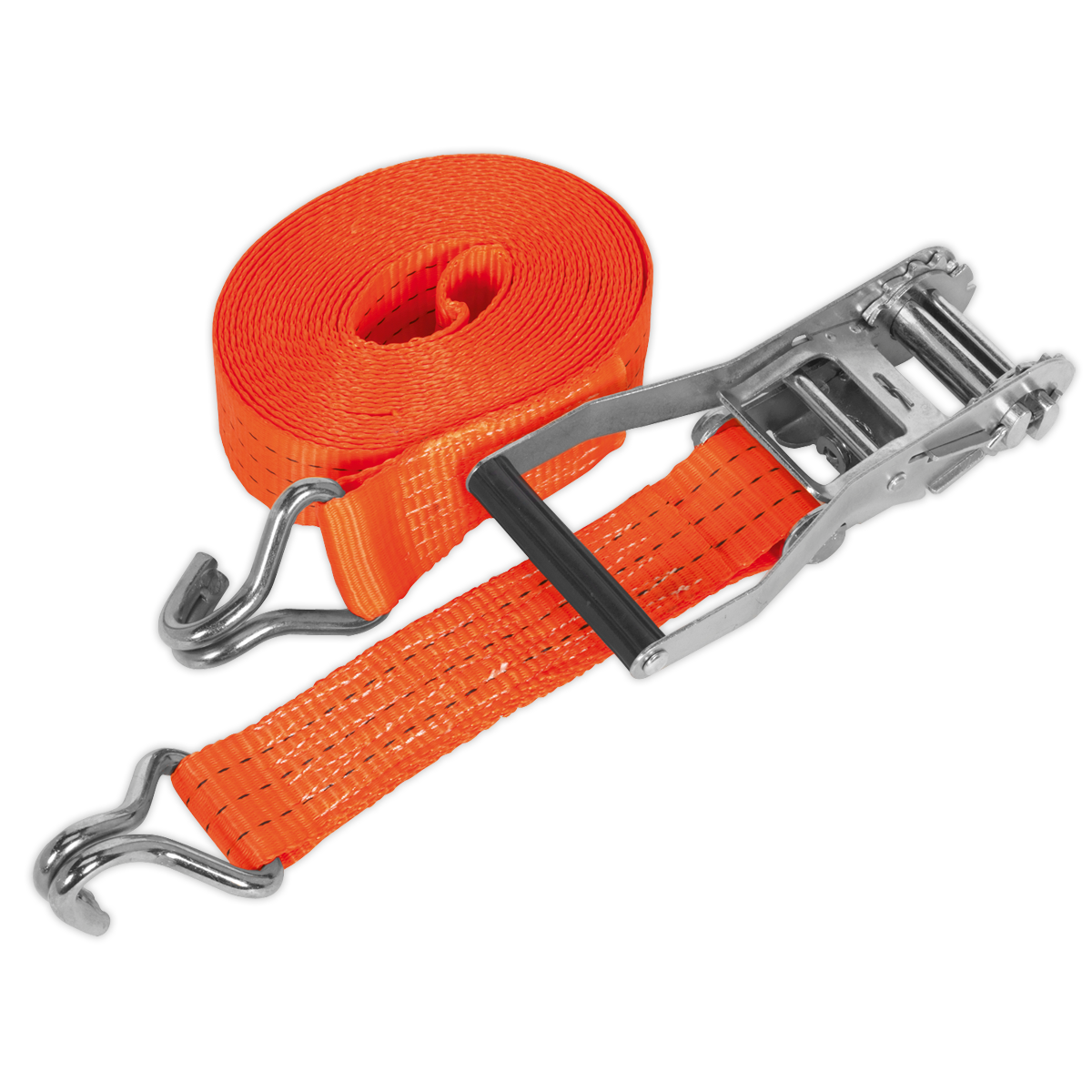 Sealey TD3008J Ratchet Strap Polyester Webbing 50mm x 8m 3000kg Breaking Strength