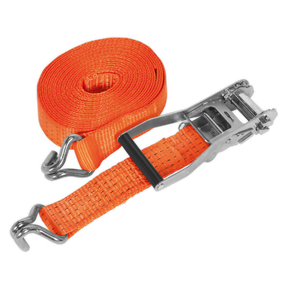 Sealey TD5008J Ratchet Strap Polyester Webbing 50mm x 8m 5000kg Breaking Strength