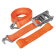 Sealey TDRWA Alloy Wheel Car Transporter Ratchet Strap 50mm x 3m 5000kg Breaking Strength