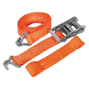 Sealey TDRWA Alloy Wheel Car Transporter Ratchet Strap 50mm x 3m 5000kg Breaking Strength