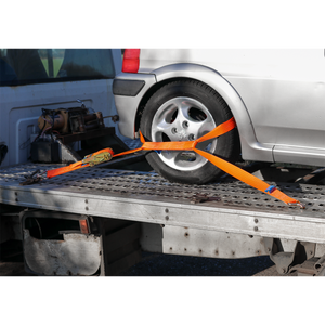 Sealey TDRWA Alloy Wheel Car Transporter Ratchet Strap 50mm x 3m 5000kg Breaking Strength - additional view 2