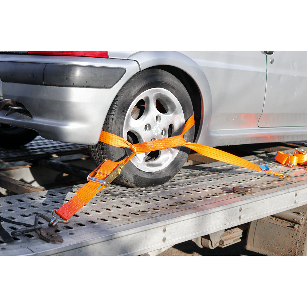 Sealey TDRWA Alloy Wheel Car Transporter Ratchet Strap 50mm x 3m 5000kg Breaking Strength - additional view 3