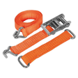 Sealey TDRWS Steel Wheel Car Transporter Ratchet Strap 50mm x 3m 4500kg Breaking Strength