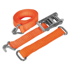 Sealey TDRWS Steel Wheel Car Transporter Ratchet Strap 50mm x 3m 4500kg Breaking Strength