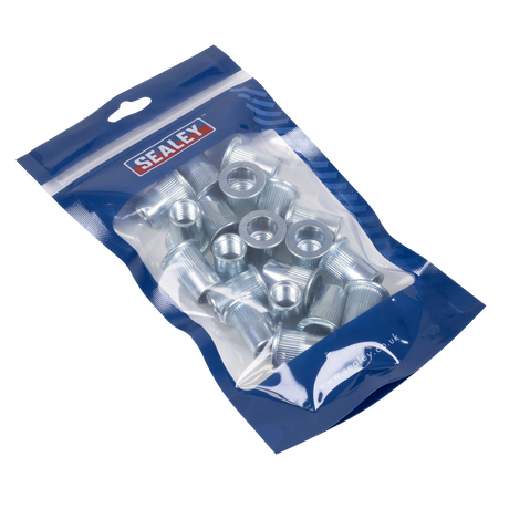 Sealey TISM12 Splined Threaded Insert (Rivet Nut ) M12 - 25pcs