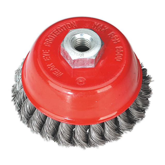 Sealey TKCB100 100mm Twist Knot Wire Cup Brush M14 x 2mm