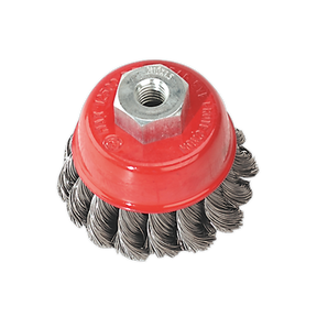Sealey TKCB65 65mm Twist Knot Wire Cup Brush M10 x 1.5mm