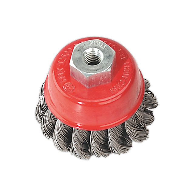 Sealey TKCB65 65mm Twist Knot Wire Cup Brush M10 x 1.5mm