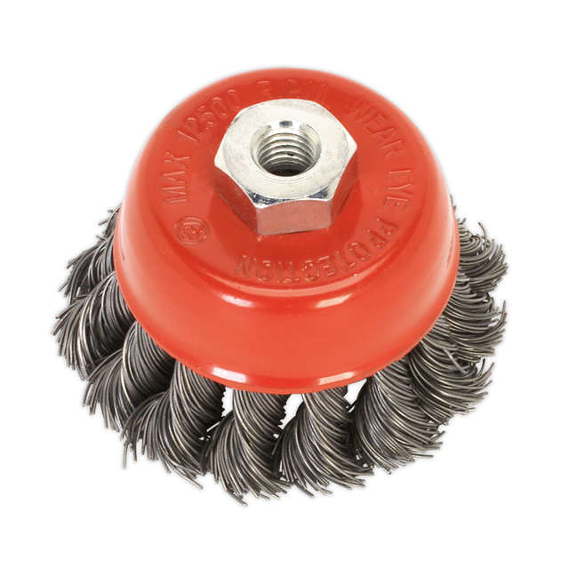 Sealey TKCB651 65mm Twist Knot Wire Cup Brush M14 x 2mm