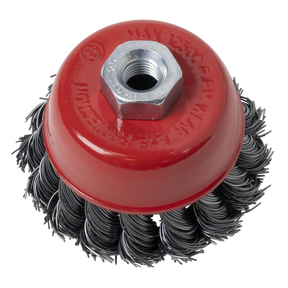 Sealey TKCB652 65mm Twist Knot Wire Cup Brush M10 x 1.25mm