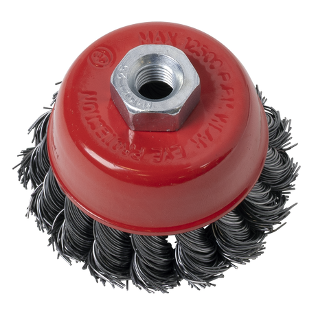 Sealey TKCB652 65mm Twist Knot Wire Cup Brush M10 x 1.25mm