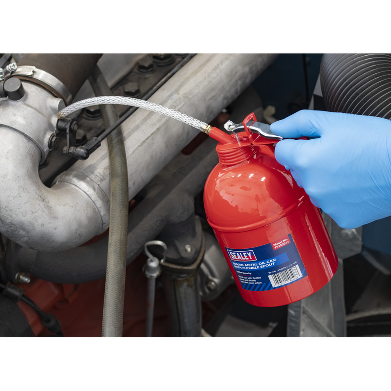 Sealey TP1000 Metal Oil Can with Flexible Spout 1000ml - additional view 4
