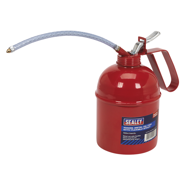 Sealey TP1000 Metal Oil Can with Flexible Spout 1000ml