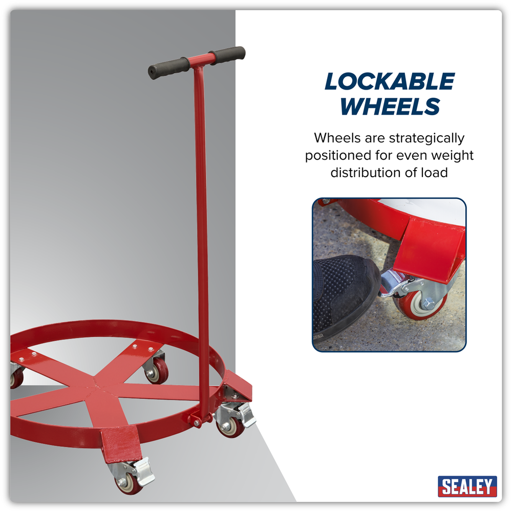 Sealey TP205H Drum Dolly with Handle 205L - additional view 9