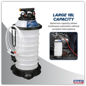 Sealey TP6909 Manual/Air Vacuum Oil & Fluid Extractor Pump 18L - additional view 6