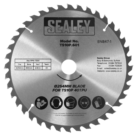Sealey TS10P.601 254mm Blade for TS10P 40tpu - additional view 2