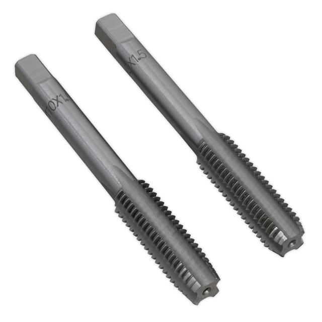 Sealey TSM10 Taper & Plug Tap Set M10 x 1.5mm 2pc