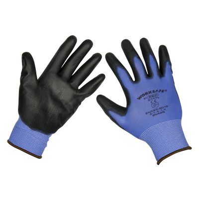 Sealey TSP117L/6 Worksafe® Lightweight Precision Grip Gloves, Large - Pack of 6 Pairs