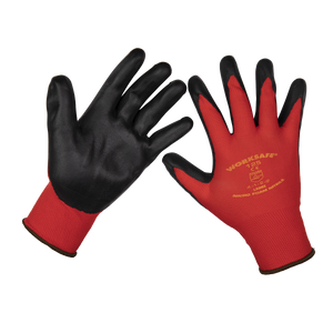 Sealey TSP125L/6 Worksafe® Nitrile Foam Gloves, Large - Pack of 6 Pairs