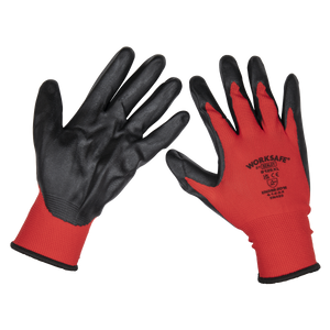 Sealey TSP125XL/6 Worksafe® Nitrile Palm Gloves, X-Large - Pack of 6 Pairs