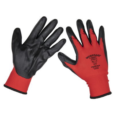 Sealey TSP125XL/6 Worksafe® Nitrile Palm Gloves, X-Large - Pack of 6 Pairs
