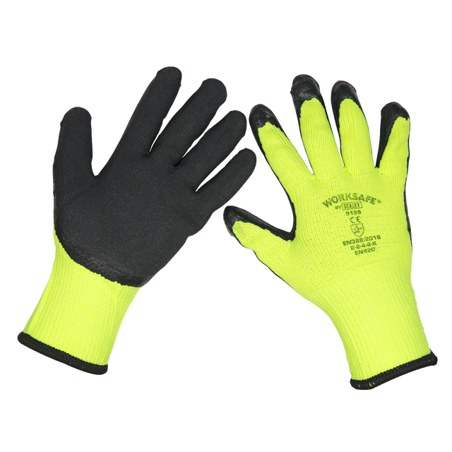 Sealey TSP126/6 Worksafe® Thermal Super Grip Gloves, Large - Pack of 6 Pairs