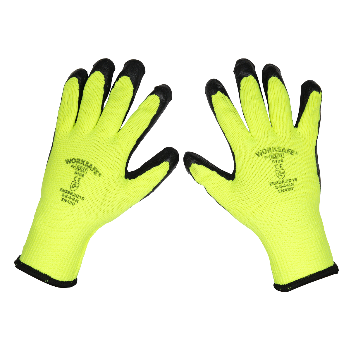 Sealey TSP126/6 Worksafe® Thermal Super Grip Gloves, Large - Pack of 6 Pairs - additional view 2