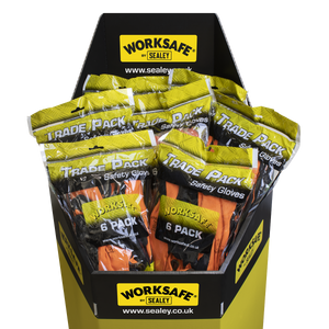 Sealey TSP140L/6 Worksafe® Foam Latex Grippa Gloves, Large - Pack of 6 Pairs - additional view 3