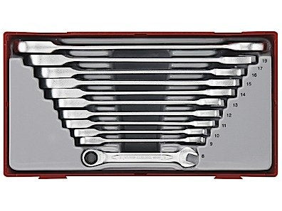 Teng Tools TT6511RS 11 Piece 12 Point 72 Teeth Straight Ratcheting Combination Spanner Set