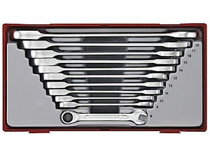 Teng Tools TT6511RS 11 Piece 12 Point 72 Teeth Straight Ratcheting Combination Spanner Set