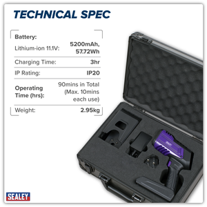 Sealey UVC01 Rechargeable Inspection UV Curing Light Kit 66W - additional view 11