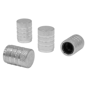 Sealey VCA4 Aluminium Valve Cap 4pc - Silver Anodised