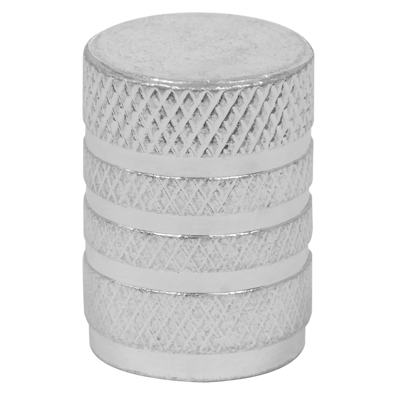 Sealey VCA4 Aluminium Valve Cap 4pc - Silver Anodised - additional view 3