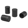 Sealey VCB4 Aluminium Valve Cap 4pc - Black Anodised