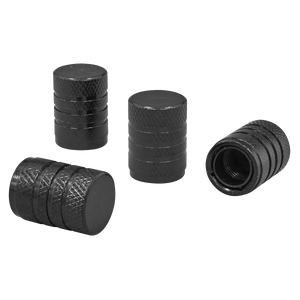 Sealey VCB4 Aluminium Valve Cap 4pc - Black Anodised