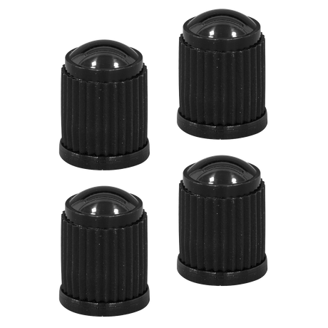 Sealey VCP4 Plastic Valve Caps 4pc - Black - additional view 2