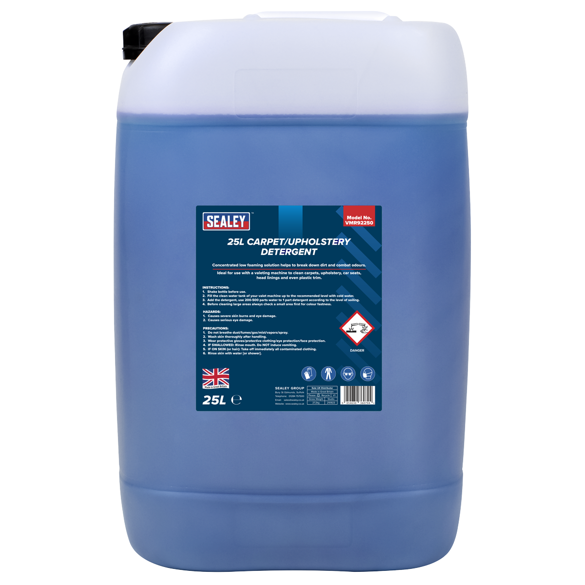 Sealey VMR92250 Carpet/Upholstery Detergent 25L - additional view 3