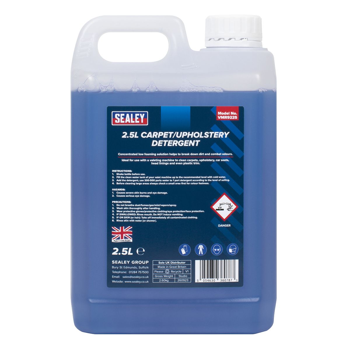Sealey VMR9225 Carpet/Upholstery Detergent 2.5L - additional view 3