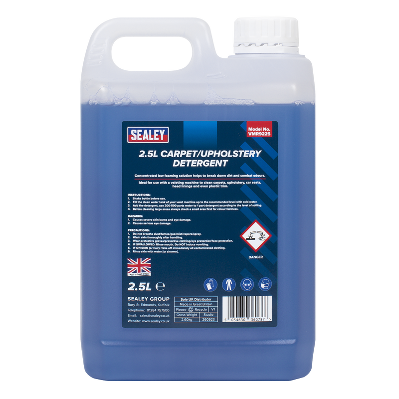 Sealey VMR9225 Carpet/Upholstery Detergent 2.5L - additional view 3