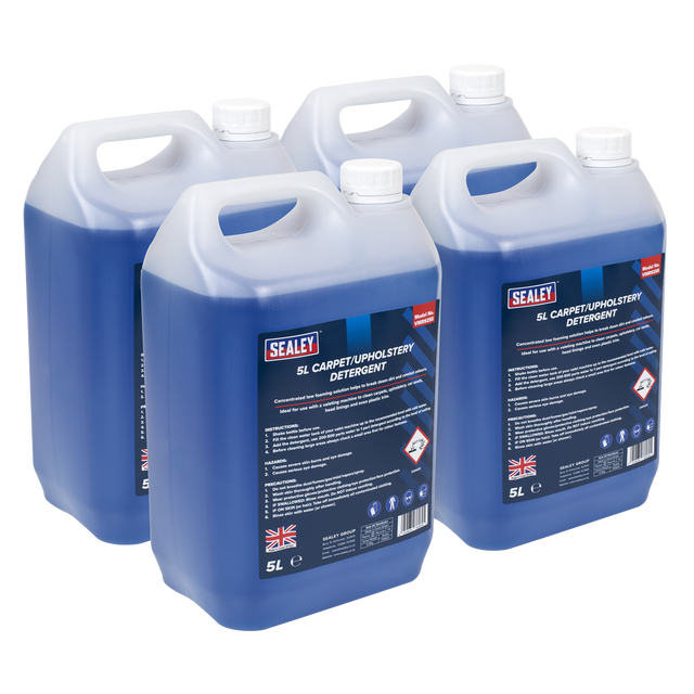 Sealey VMR925 Carpet/Upholstery Detergent 5L - Pack of 4