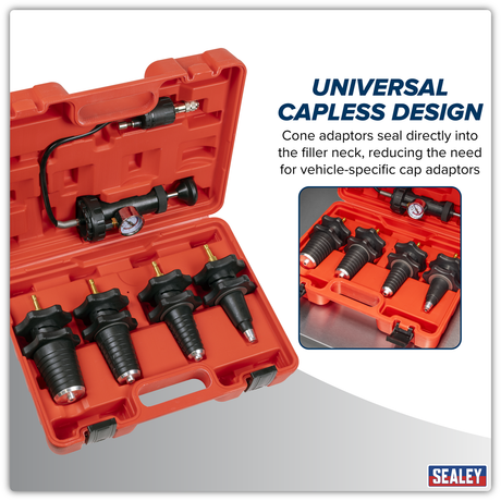 Sealey VS0033 Cooling System Pressure Test Kit 5pc - additional view 2